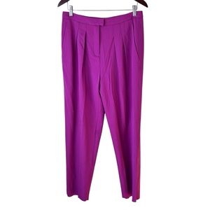 Roberto Cavalli Wool Trouser Pants High Rise In Purple Women’s Size 42